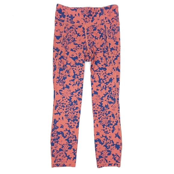 LULULEMON Final Lap Crop 23" Tights Efflorescent Dark Canyon Navy Floral Yoga 6 - Picture 1 of 11